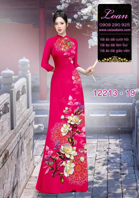 Vải áo dài in hoa 3D