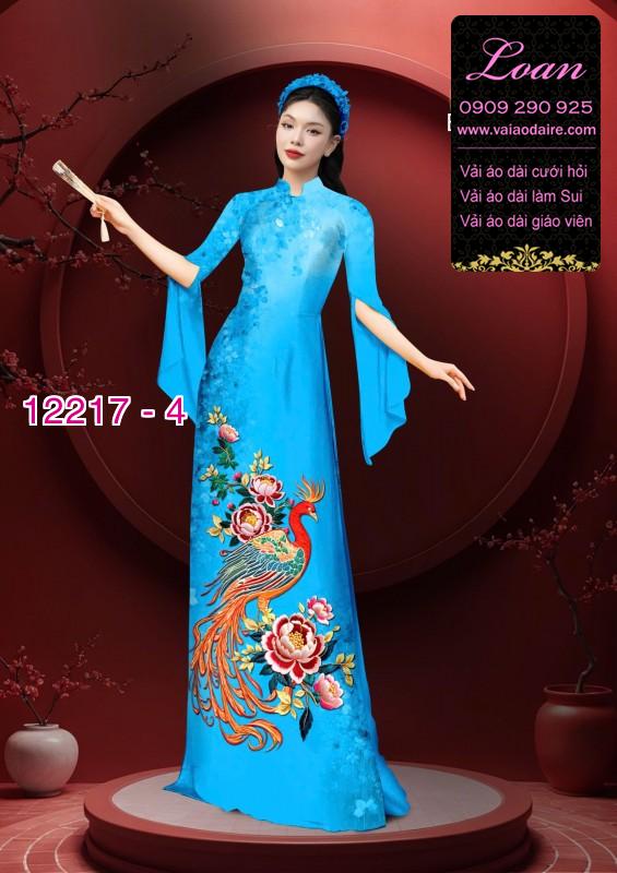 Vải áo dài in hoa 3D