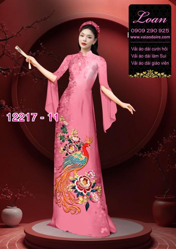 Vải áo dài in hoa 3D