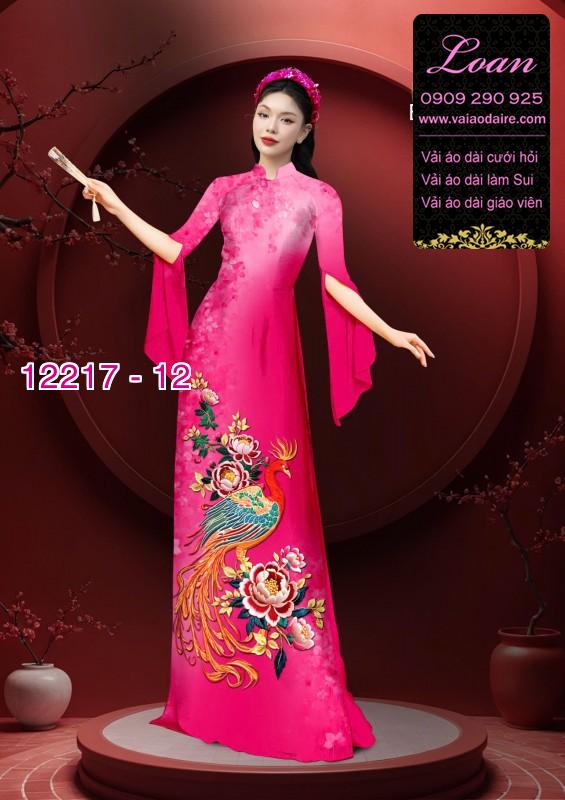Vải áo dài in hoa 3D