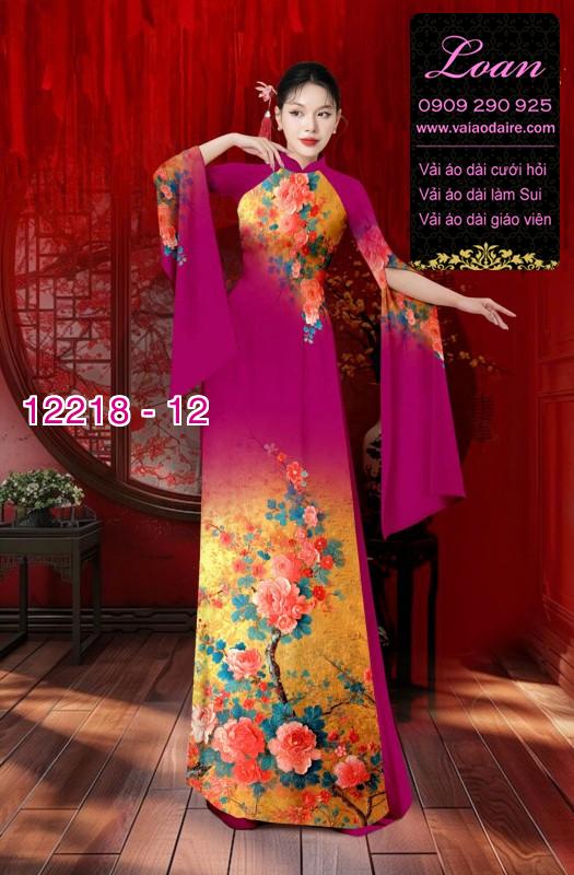 Vải áo dài in hoa 3D