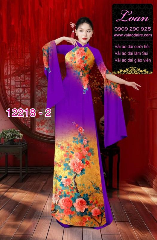 Vải áo dài in hoa 3D
