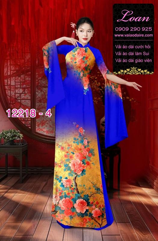 Vải áo dài in hoa 3D