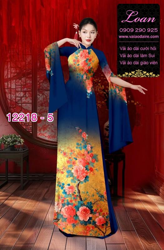 Vải áo dài in hoa 3D