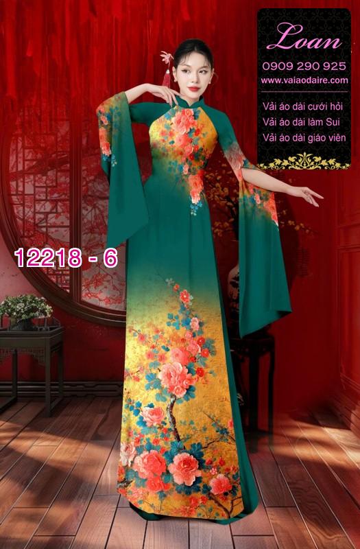 Vải áo dài in hoa 3D