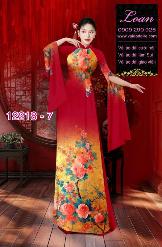 Vải áo dài in hoa 3D