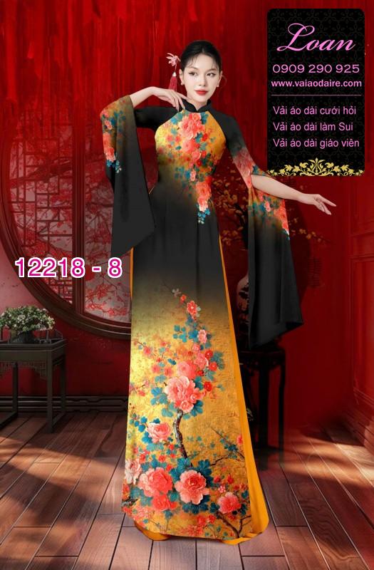 Vải áo dài in hoa 3D