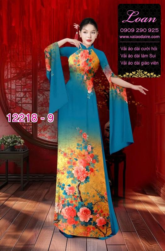 Vải áo dài in hoa 3D