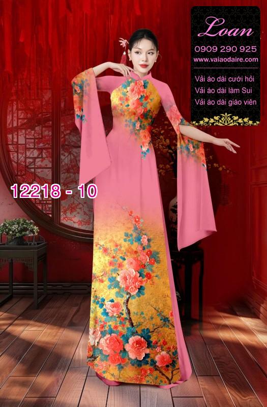 Vải áo dài in hoa 3D