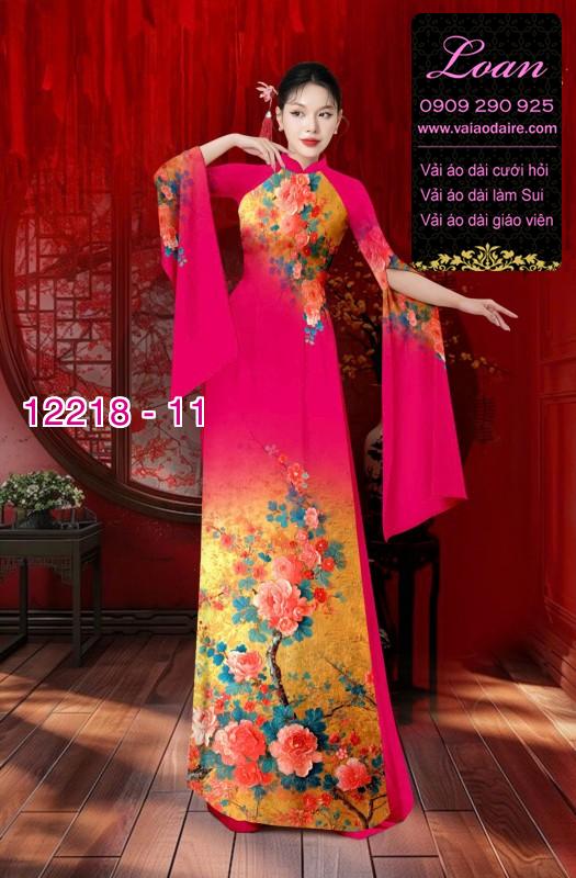 Vải áo dài in hoa 3D