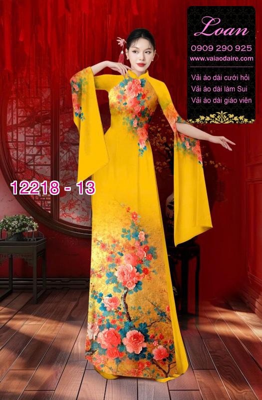 Vải áo dài in hoa 3D