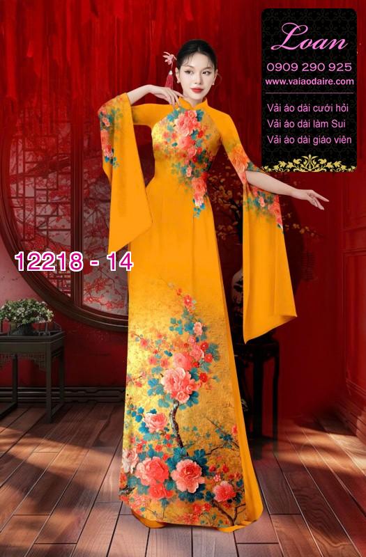Vải áo dài in hoa 3D