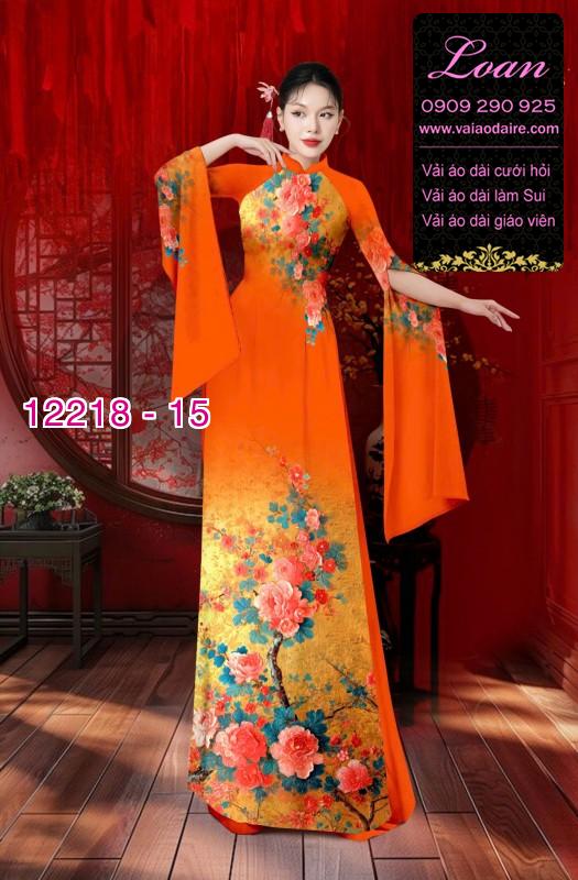 Vải áo dài in hoa 3D