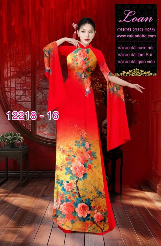 Vải áo dài in hoa 3D