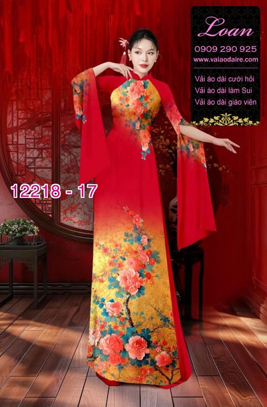 Vải áo dài in hoa 3D