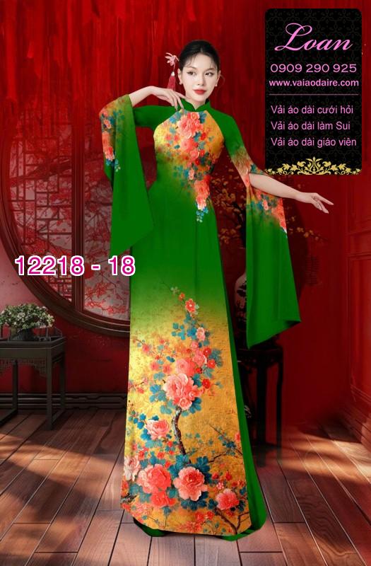 Vải áo dài in hoa 3D