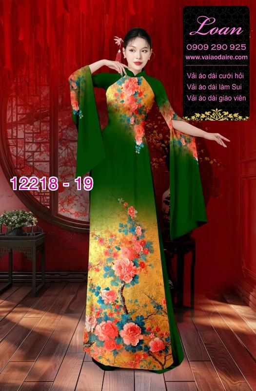 Vải áo dài in hoa 3D
