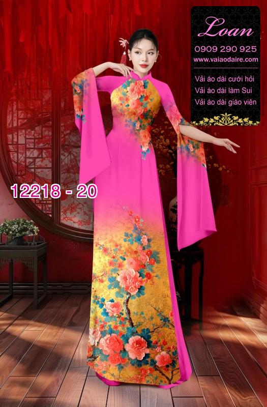 Vải áo dài in hoa 3D