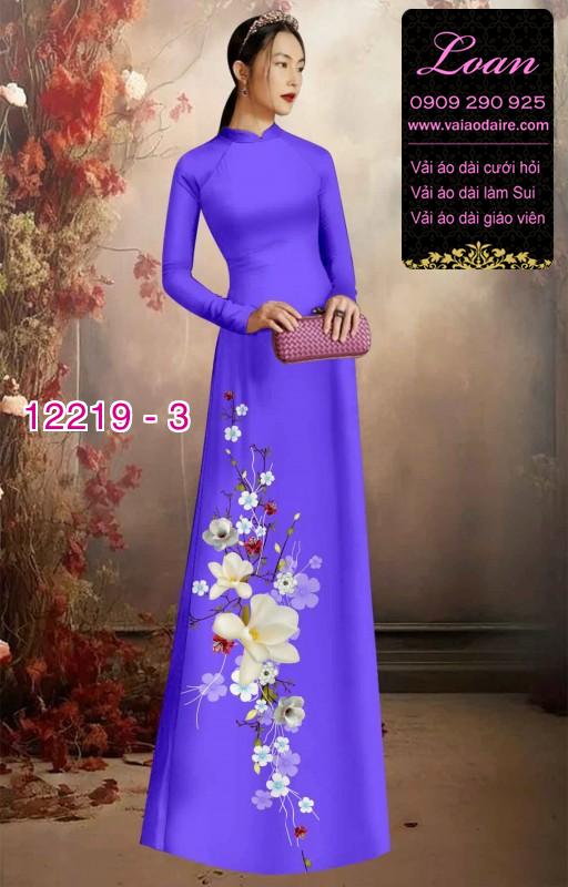 Vải áo dài in hoa 3D