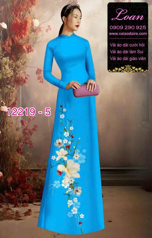 Vải áo dài in hoa 3D