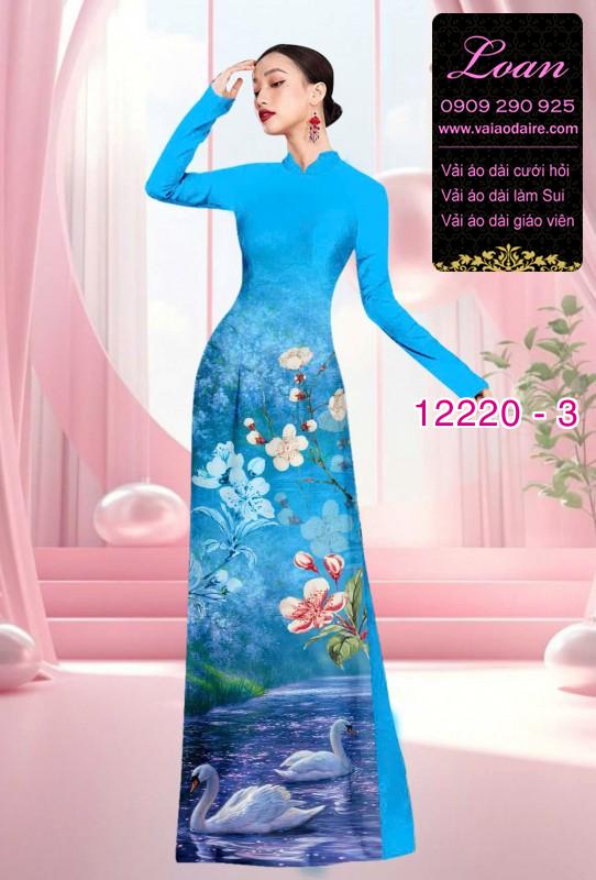 Vải áo dài in hoa 3D Vải áo dài in hoa 3D