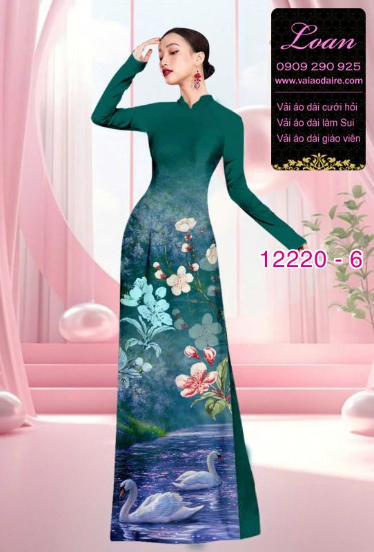 Vải áo dài in hoa 3D Vải áo dài in hoa 3D