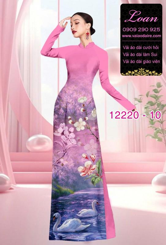 Vải áo dài in hoa 3D Vải áo dài in hoa 3D