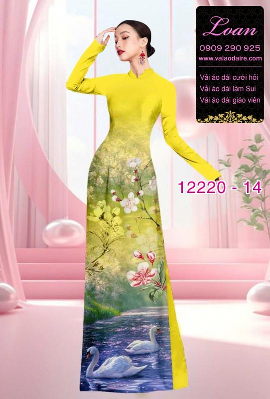Vải áo dài in hoa 3D Vải áo dài in hoa 3D