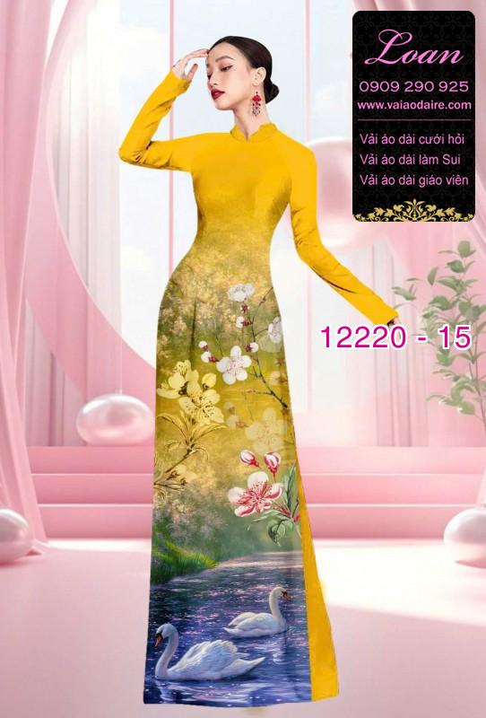 Vải áo dài in hoa 3D Vải áo dài in hoa 3D