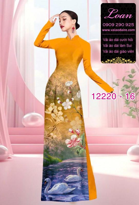Vải áo dài in hoa 3D Vải áo dài in hoa 3D