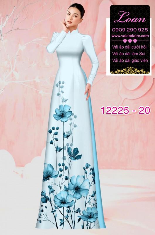 Vải áo dài in hoa 3D