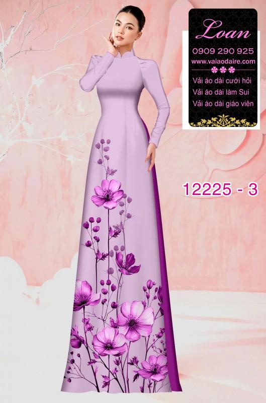 Vải áo dài in hoa 3D
