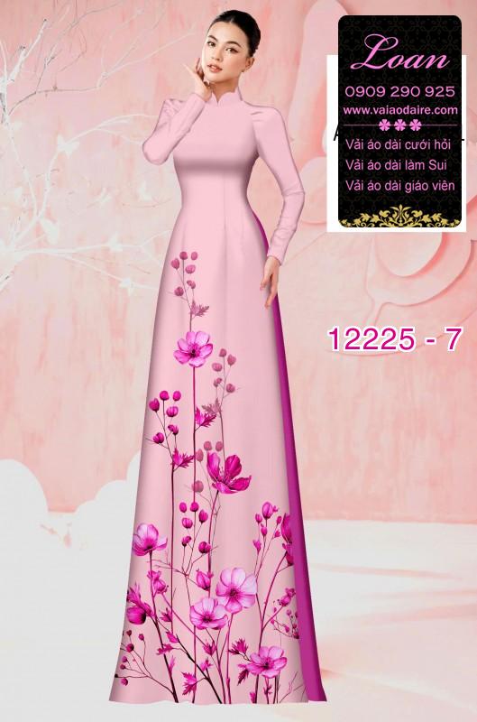 Vải áo dài in hoa 3D