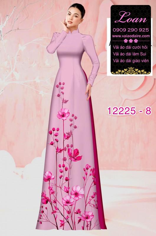 Vải áo dài in hoa 3D