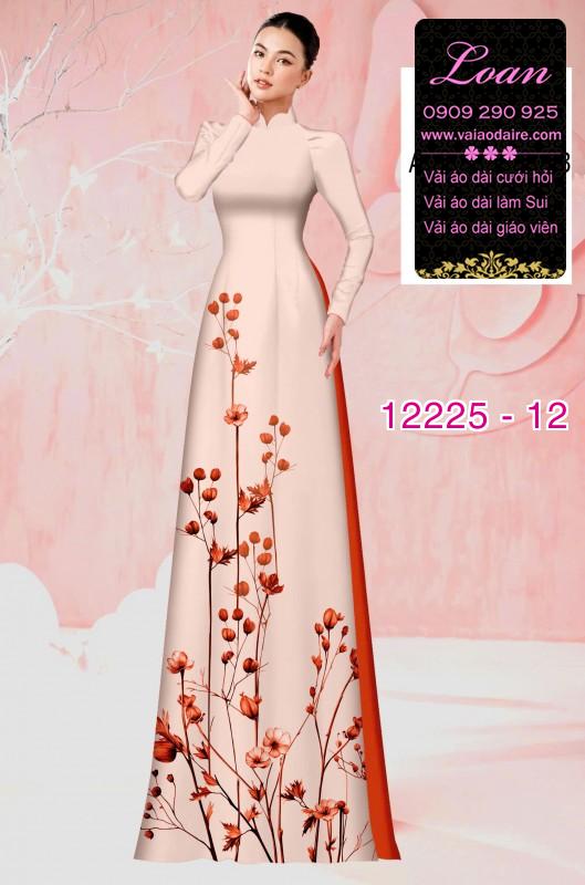 Vải áo dài in hoa 3D