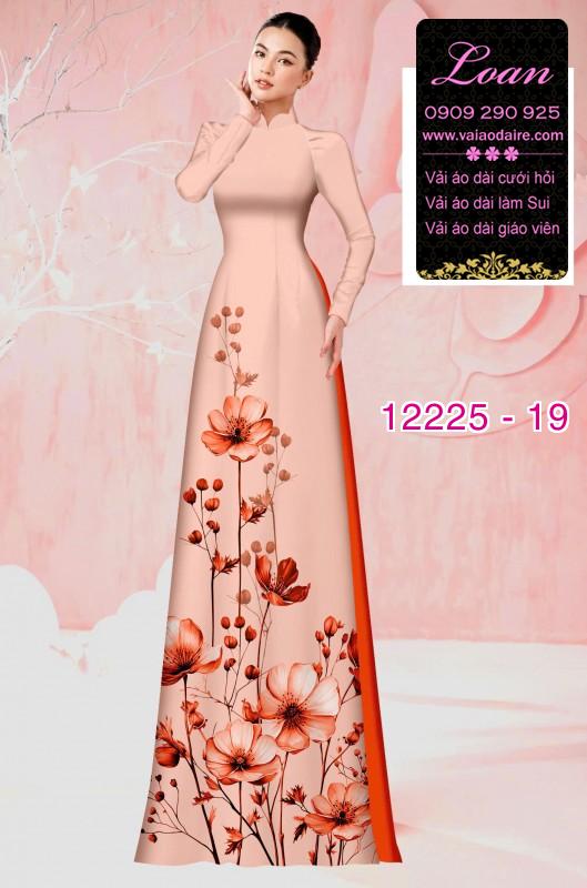 Vải áo dài in hoa 3D