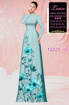 Vải áo dài in hoa 3D-15062