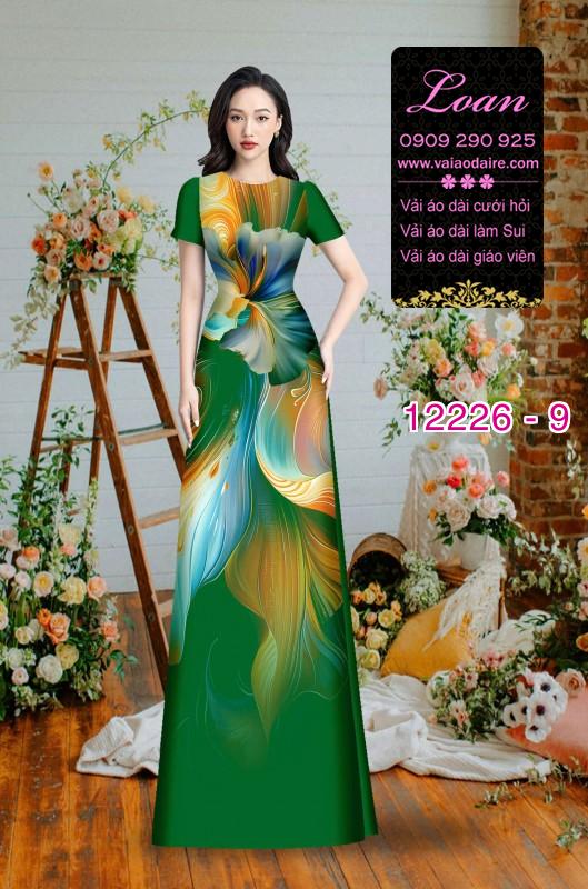 Vải áo dài in hoa 3D