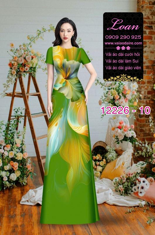 Vải áo dài in hoa 3D