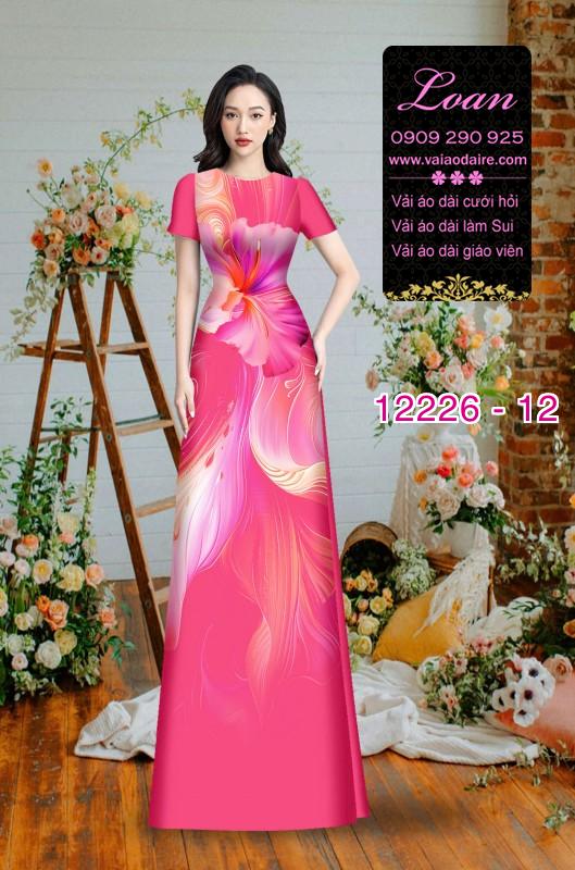 Vải áo dài in hoa 3D