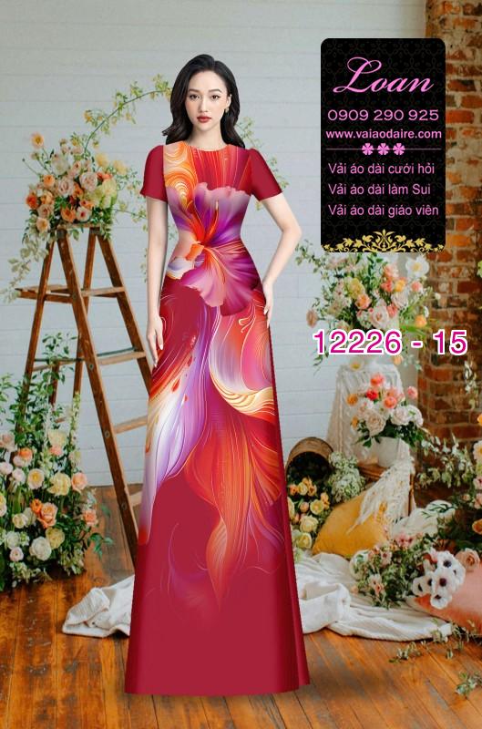 Vải áo dài in hoa 3D