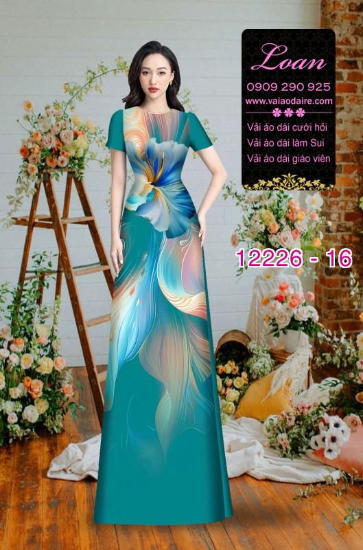 Vải áo dài in hoa 3D