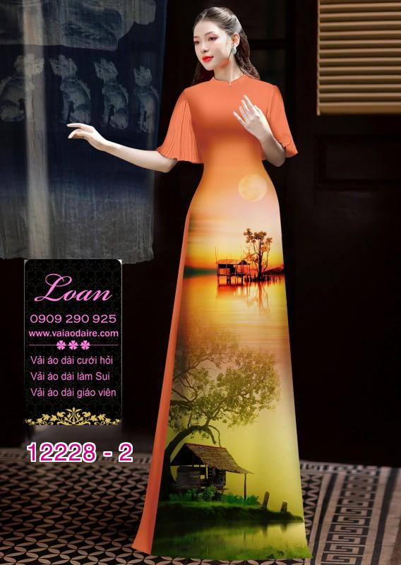 Vải áo dài in hoa 3D Vải áo dài in hoa 3D