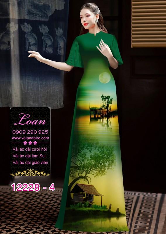 Vải áo dài in hoa 3D Vải áo dài in hoa 3D