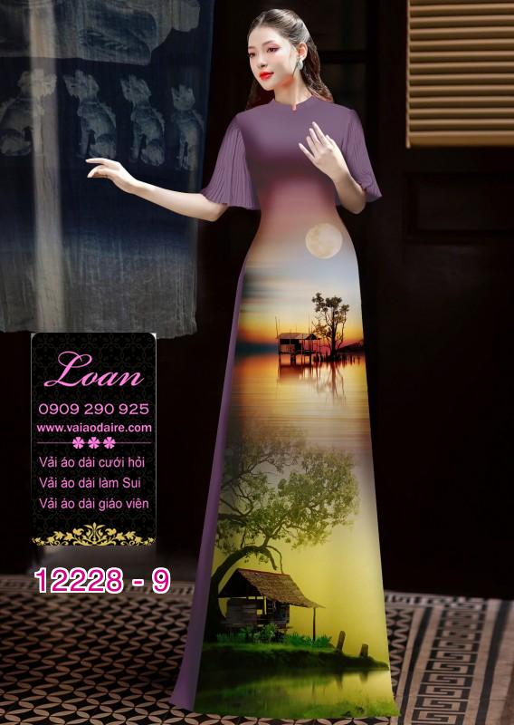 Vải áo dài in hoa 3D Vải áo dài in hoa 3D