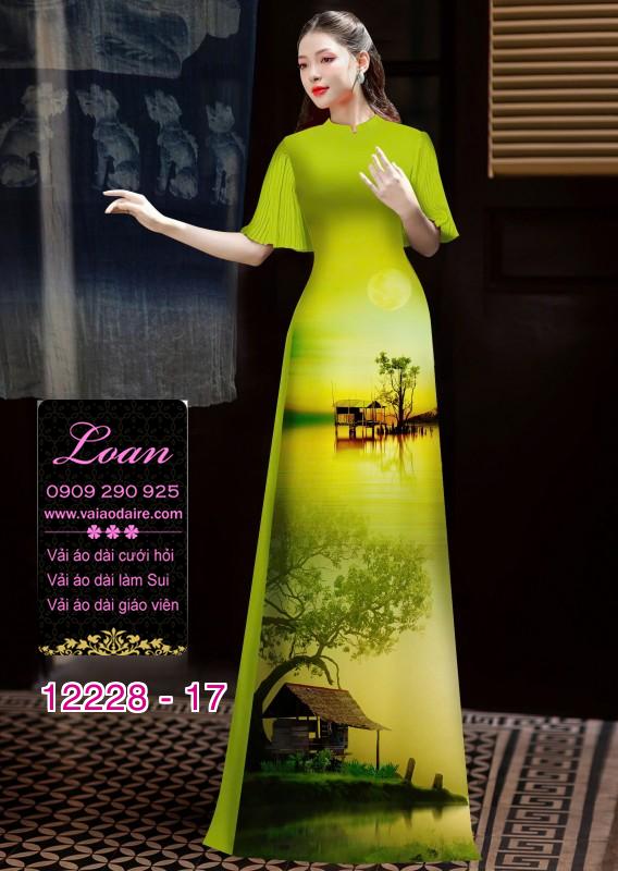 Vải áo dài in hoa 3D Vải áo dài in hoa 3D