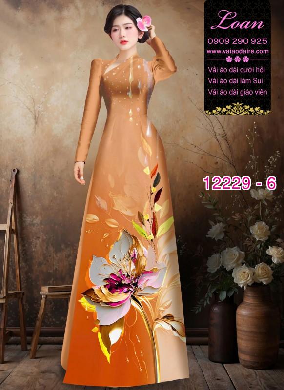 Vải áo dài hoa in 3D Vải áo dài hoa in 3D