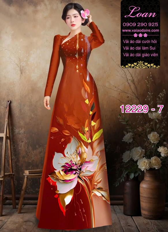 Vải áo dài hoa in 3D Vải áo dài hoa in 3D