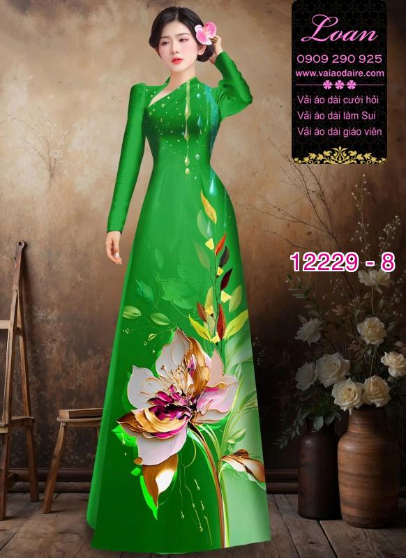 Vải áo dài hoa in 3D Vải áo dài hoa in 3D
