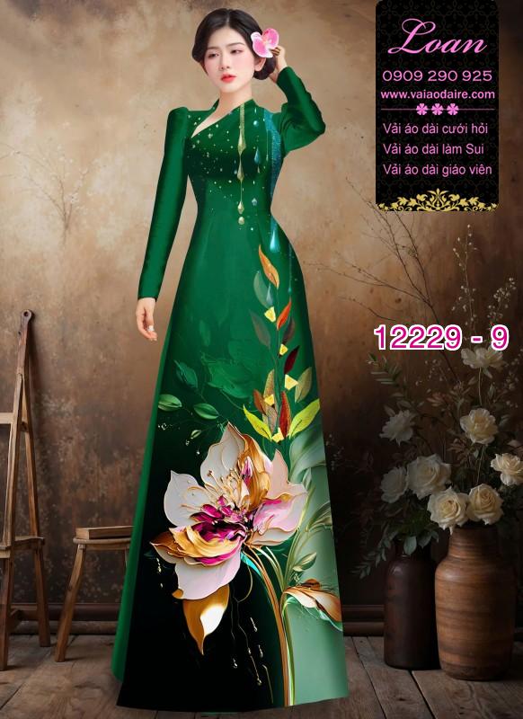 Vải áo dài hoa in 3D Vải áo dài hoa in 3D